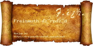 Freismuth Árpád névjegykártya